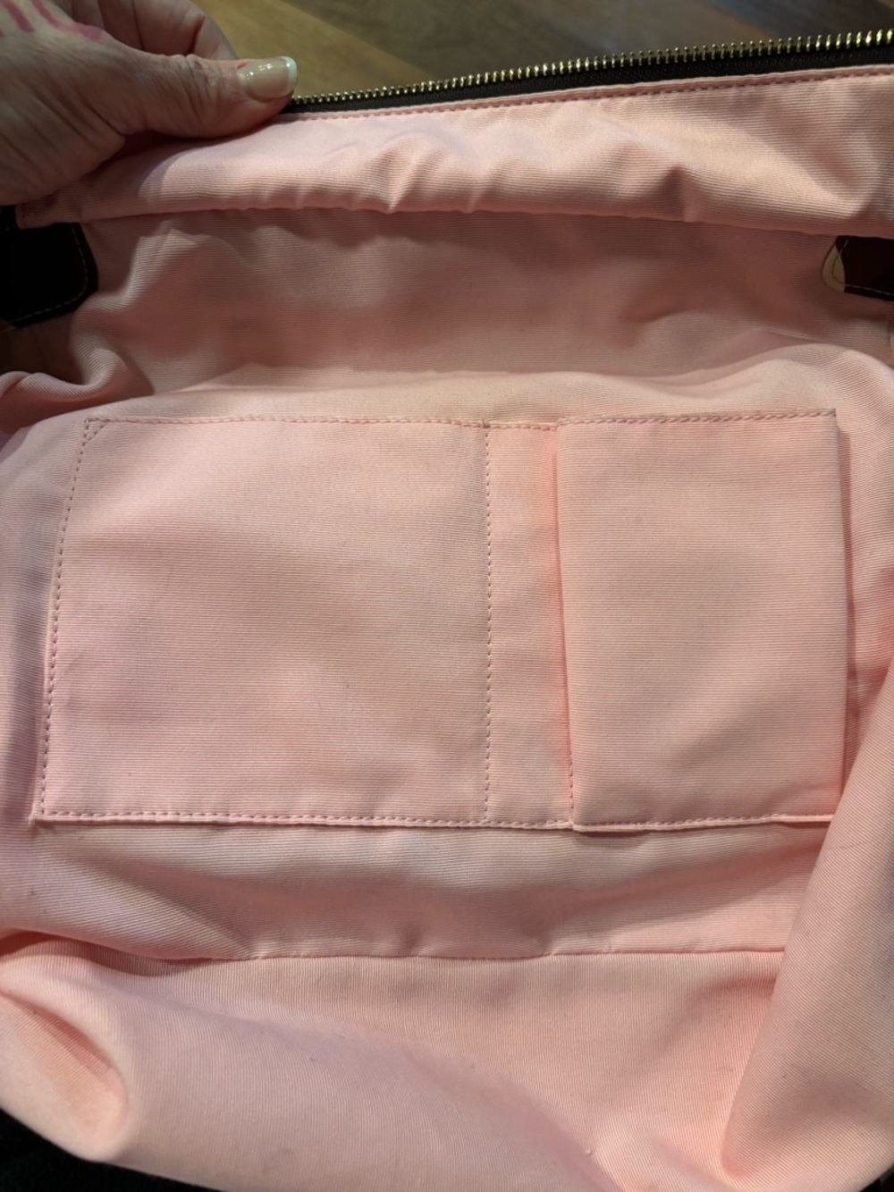 Coach VINTAGE G05M-8F33 Hamptons Optic Scarf Print w Tan Suede Bottom Tote EUC - Picture 12 of 15